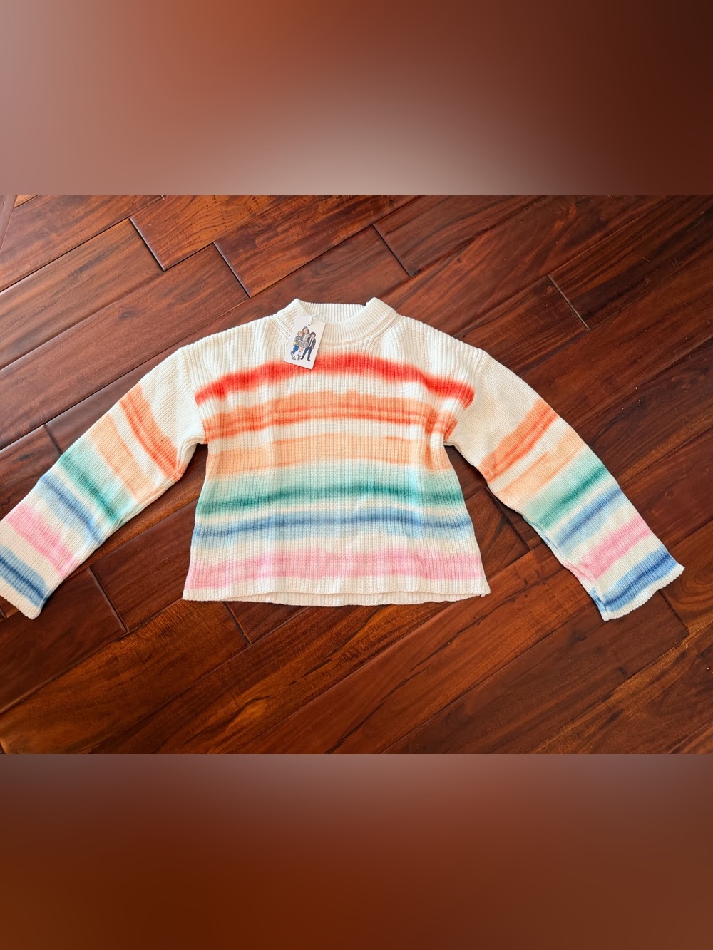 Kids Sz14 NWT Multi-Color Stripe Ribbed Sweater Top by Lola and the Boys